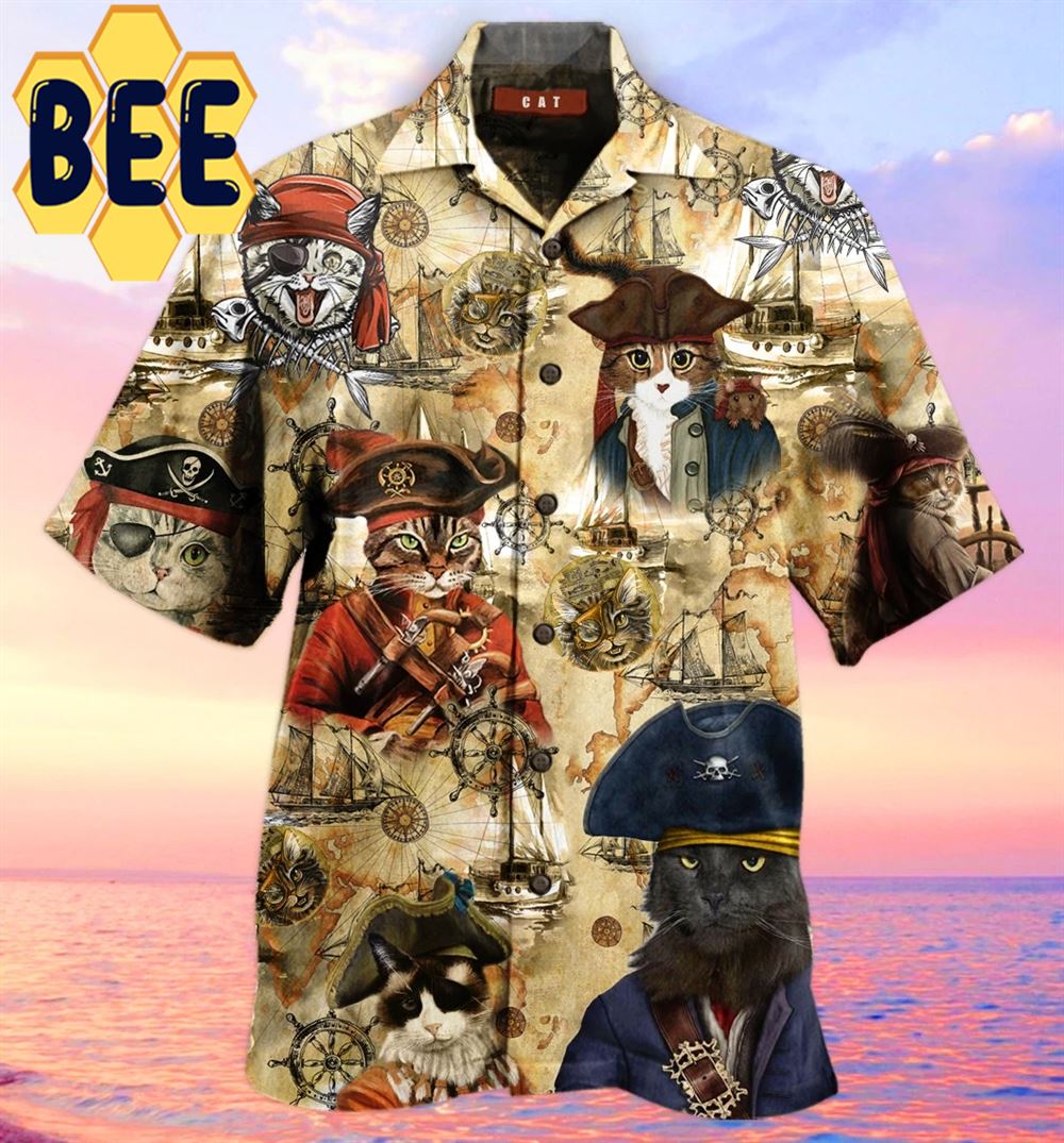 Pirate Cat Hawaiian Shirt Pirate Cat Hawaiian Shirt