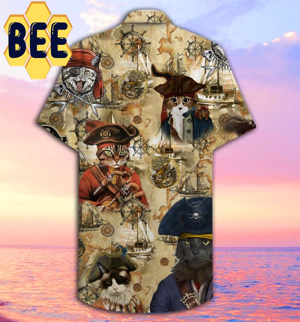 Pirate Cat Hawaiian Shirt Pirate Cat Hawaiian Shirt