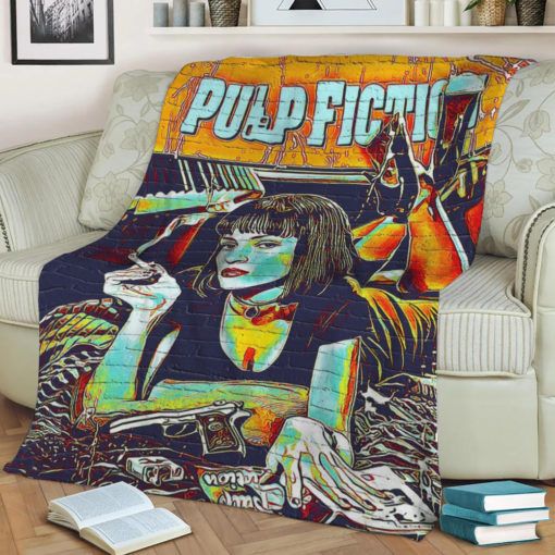 Pulp Fiction Color 1 Fleece Blanket Throw Blanket Gift Pulp Fiction Color 1 Fleece Blanket Throw Blanket Gift