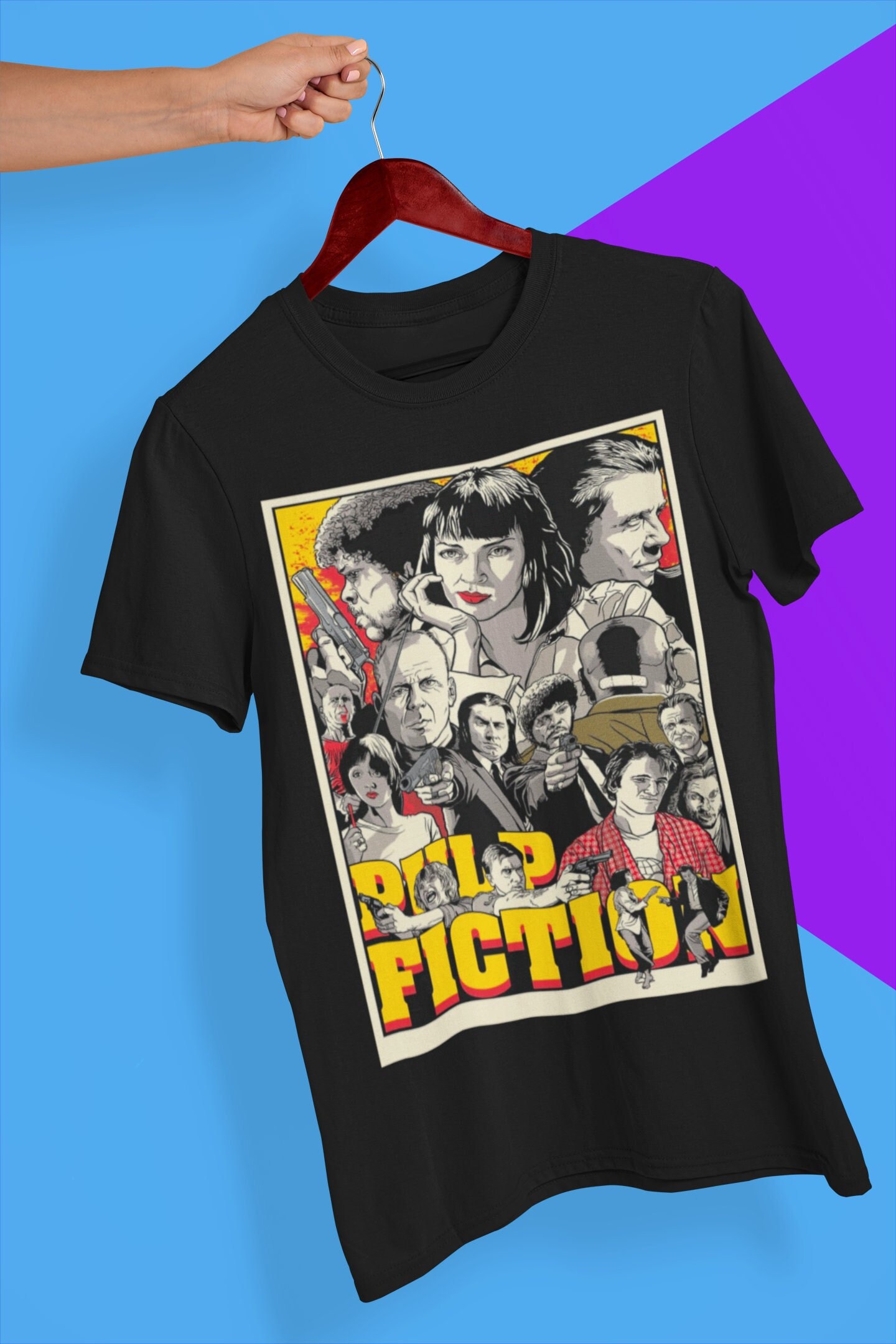 Pulp Fiction Vintage Movie Halloween Unisex T-Shirt Pulp Fiction Vintage Movie Halloween Unisex T-Shirt