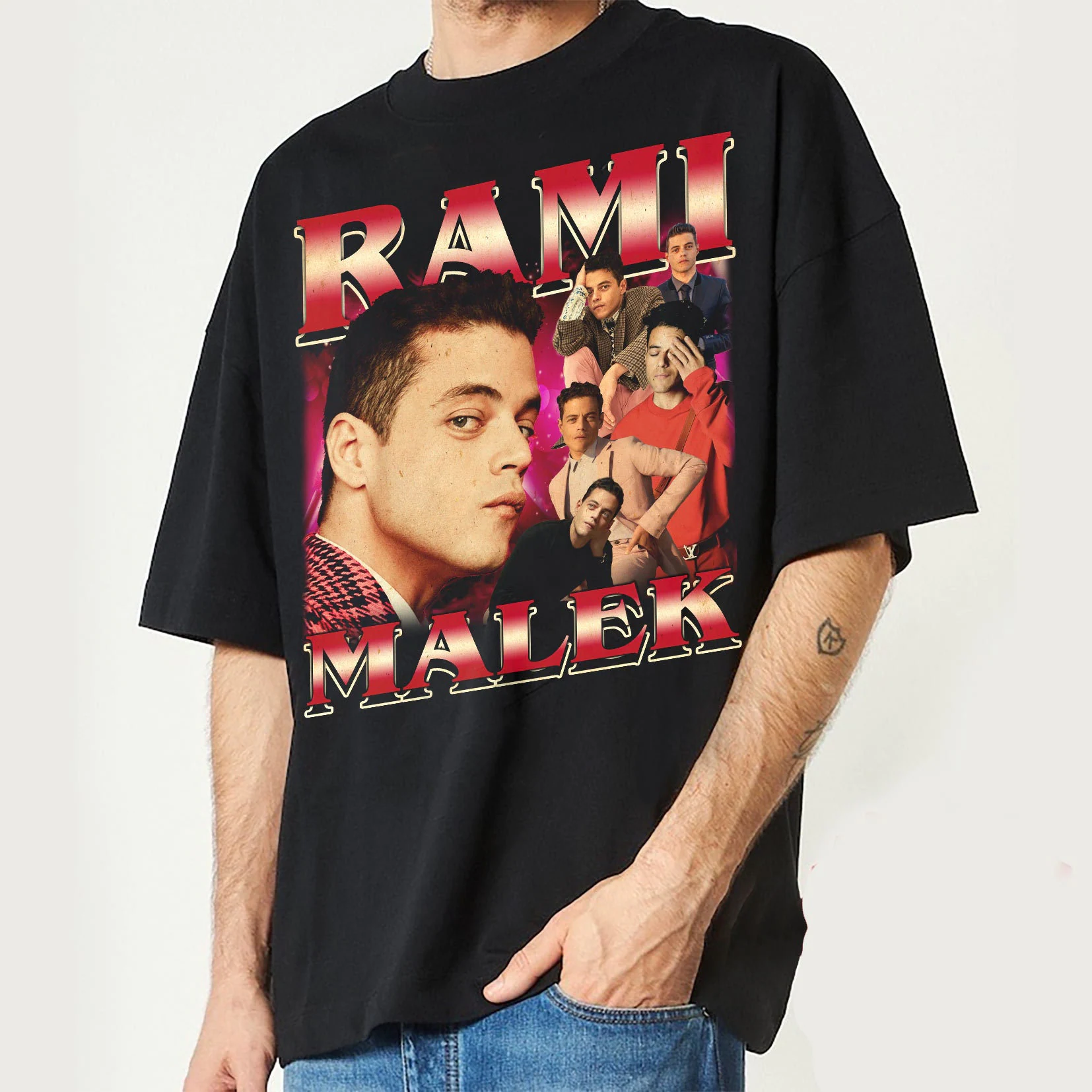 Rami Malek Vintage Retro Vintage Unisex T-Shirt Rami Malek Vintage Retro Vintage Unisex T-Shirt