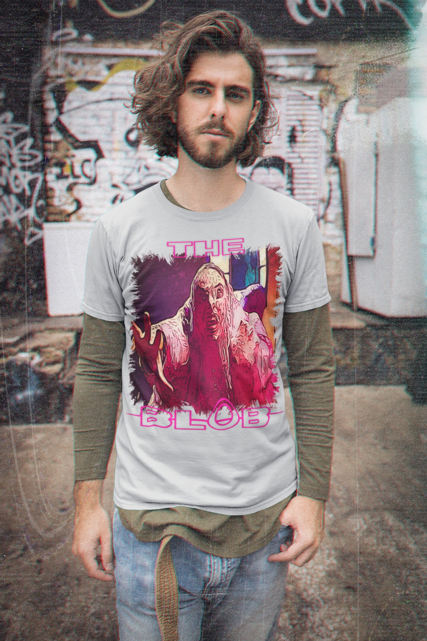 Red Retro The Blob Halloween Unisex T-Shirt Red Retro The Blob Halloween Unisex T-Shirt