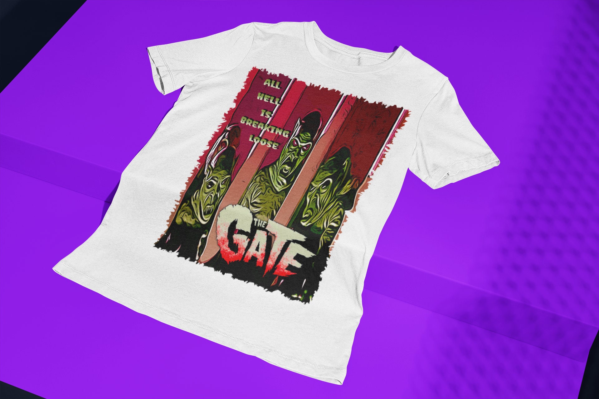 Retro Design The Gate Movie Halloween Unisex T-Shirt Retro Design The Gate Movie Halloween Unisex T-Shirt