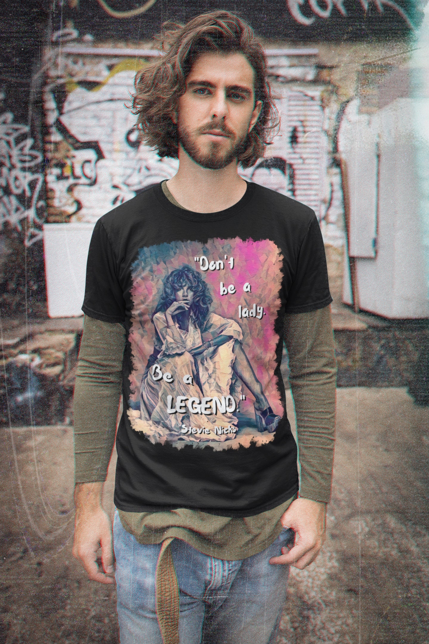 Retro Don't Be A Lady Be A Legend Stevie Nicks Quote Halloween Unisex T-Shirt Retro Don't Be A Lady Be A Legend Stevie Nicks Quote Halloween Unisex T-Shirt