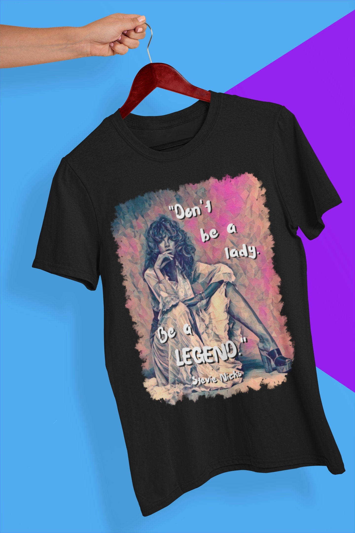 Retro Don't Be A Lady Be A Legend Stevie Nicks Quote Halloween Unisex T-Shirt Retro Don't Be A Lady Be A Legend Stevie Nicks Quote Halloween Unisex T-Shirt