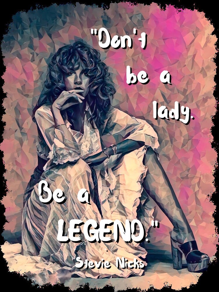 Retro Don't Be A Lady Be A Legend Stevie Nicks Quote Halloween Unisex T-Shirt Retro Don't Be A Lady Be A Legend Stevie Nicks Quote Halloween Unisex T-Shirt