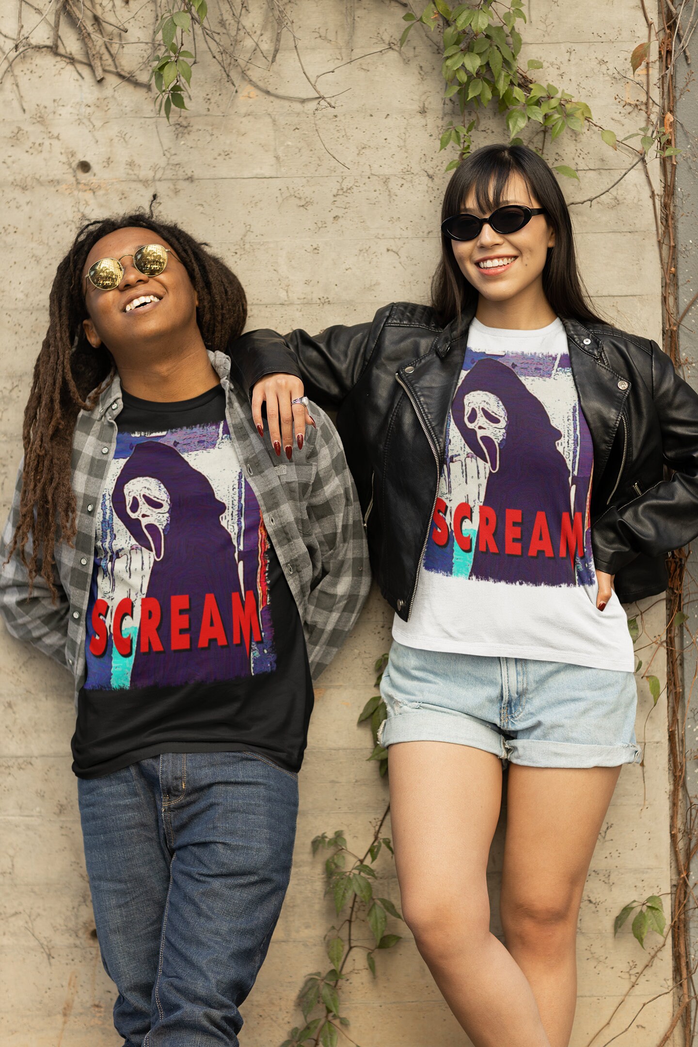 Retro Ghostface Scream Movie Halloween Unisex T-Shirt Retro Ghostface Scream Movie Halloween Unisex T-Shirt
