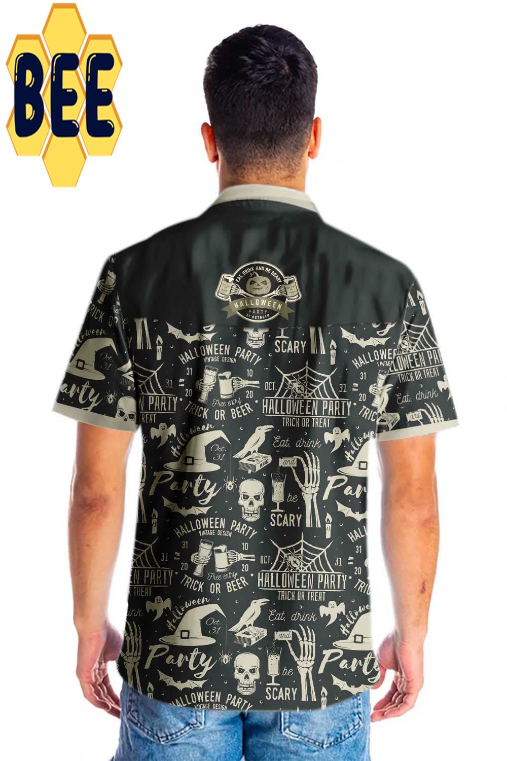 Retro Halloween Beer Party Hawaiian Shirt Retro Halloween Beer Party Hawaiian Shirt