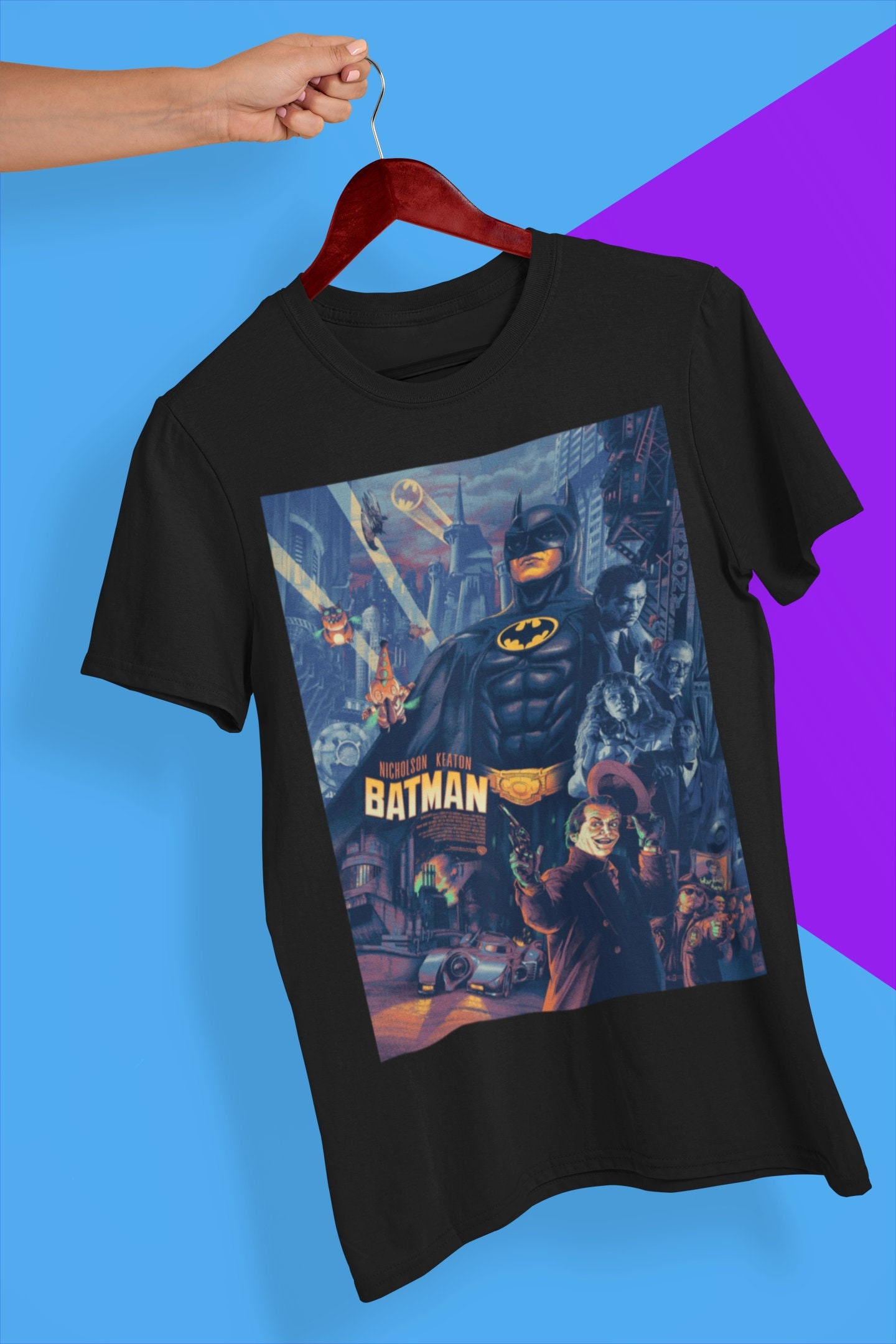 Retro Tim Burton's Batman Halloween Unisex T-Shirt Retro Tim Burton's Batman Halloween Unisex T-Shirt