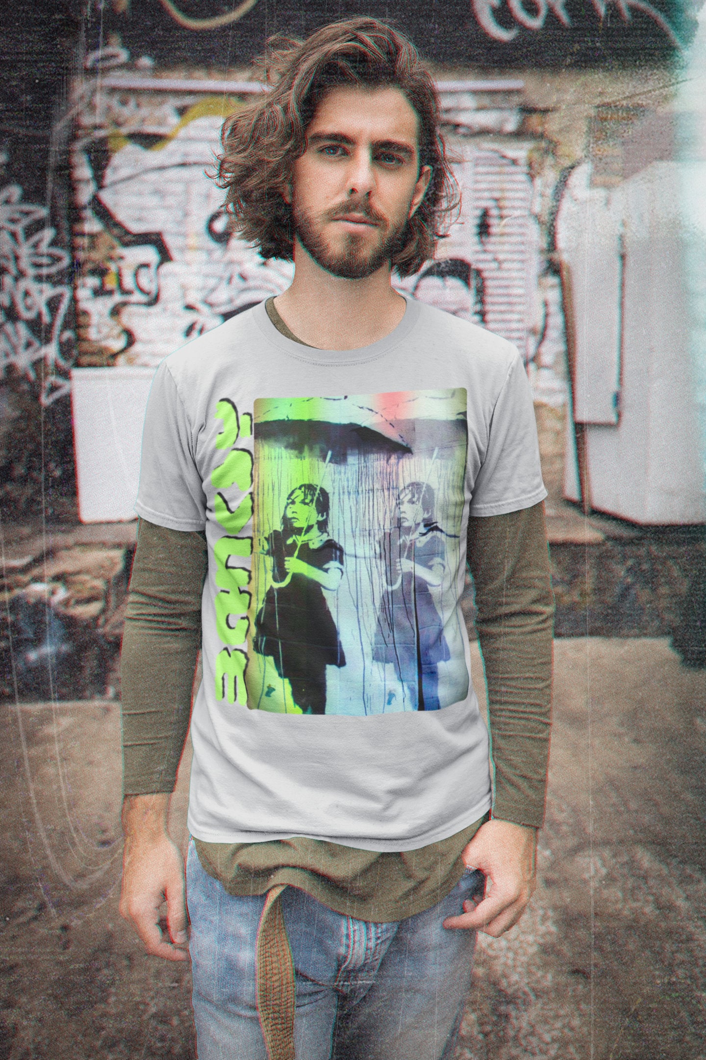 Retro Vintage Banksy Street Art Halloween Unisex T-Shirt Retro Vintage Banksy Street Art Halloween Unisex T-Shirt