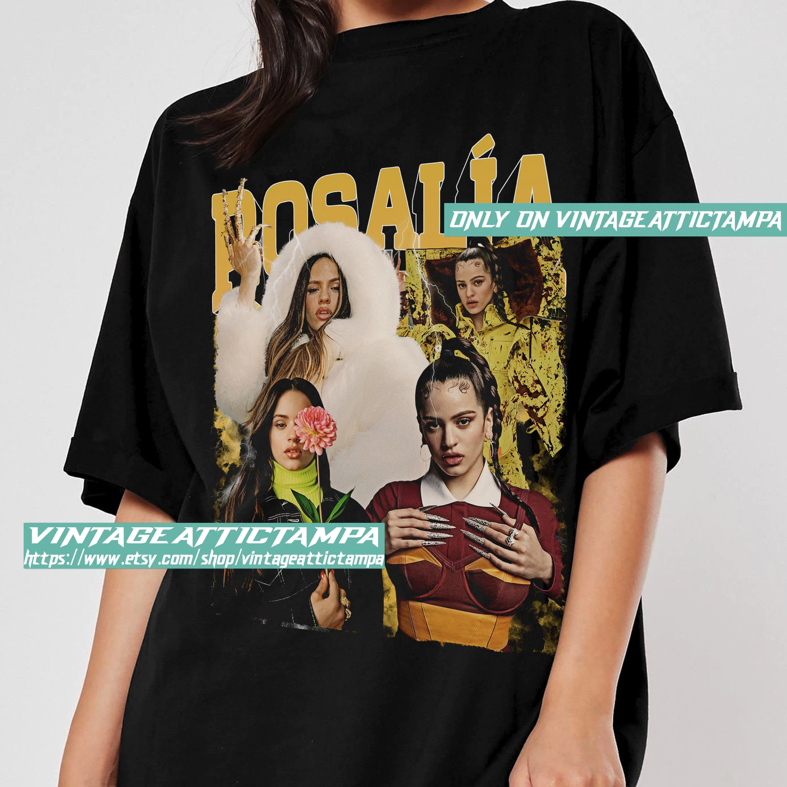 Rosalia Rosalia 90s Rap Bootleg Hip Hop Vintage Unisex T-Shirt Rosalia Rosalia 90s Rap Bootleg Hip Hop Vintage Unisex T-Shirt