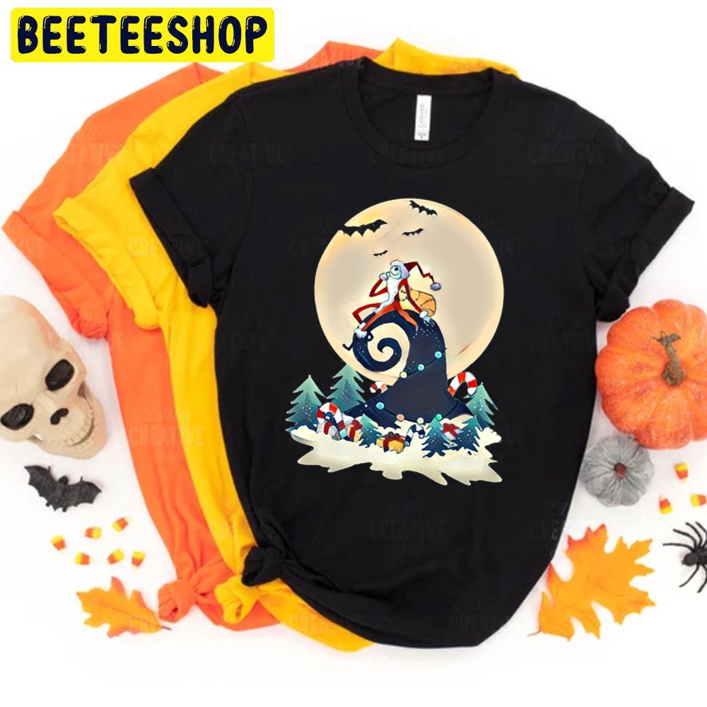Santa Jack Ghost Moonlight Horror Before Christmas Halloween Unisex T-Shirt Santa Jack Ghost Moonlight Horror Before Christmas Halloween Unisex T-Shirt