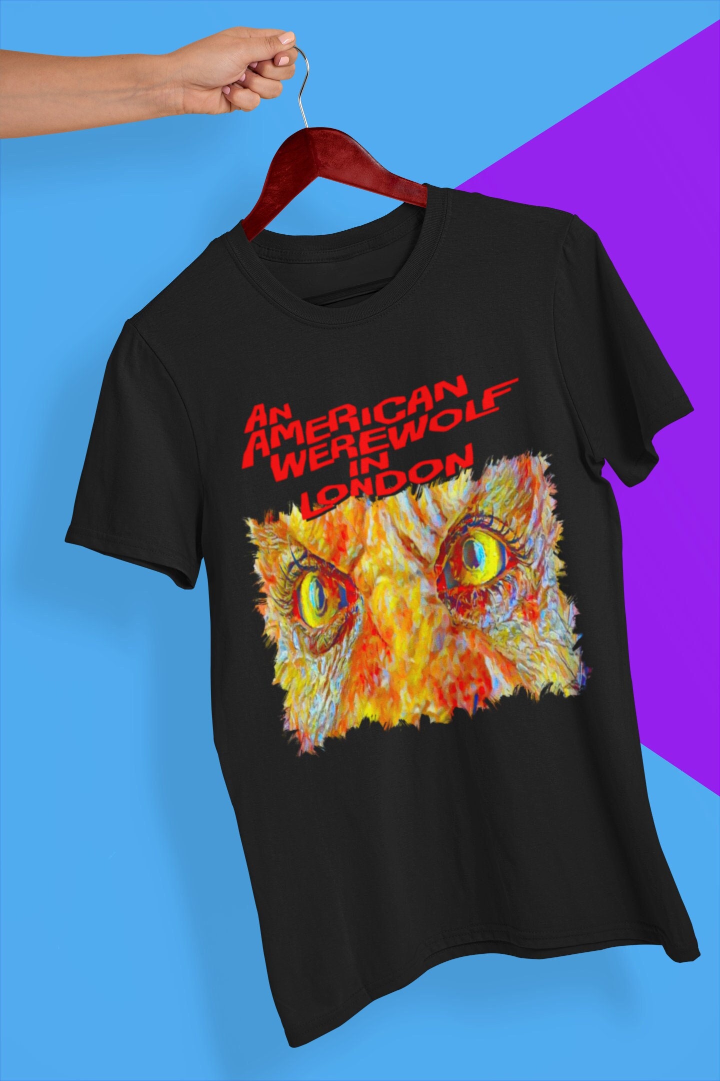 Scary Eyes American Werewolf In London Movie Halloween Unisex T-Shirt Scary Eyes American Werewolf In London Movie Halloween Unisex T-Shirt