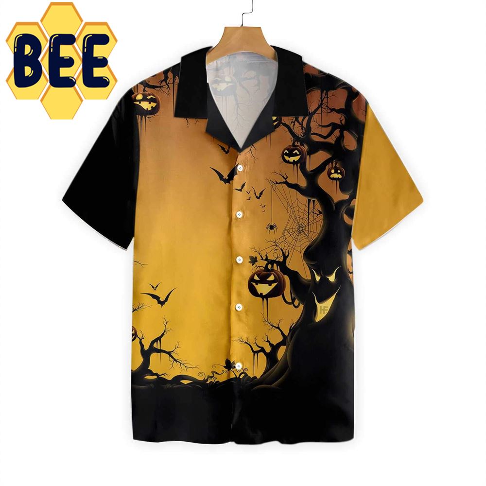 Scary Halloween Tree Hawaiian Shirt Scary Halloween Tree Hawaiian Shirt