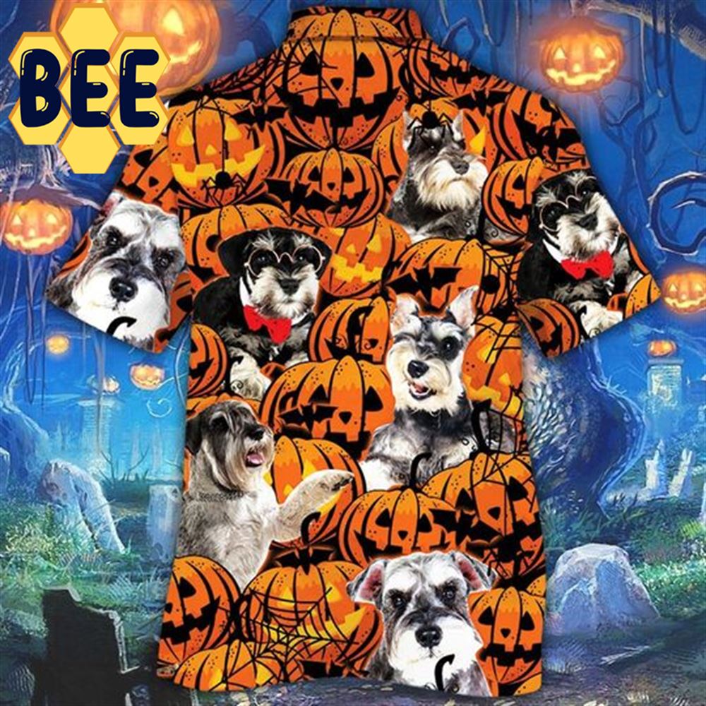 Schnauzer Dog Lover Pumpkins Halloween Hawaiian Shirt Schnauzer Dog Lover Pumpkins Halloween Hawaiian Shirt
