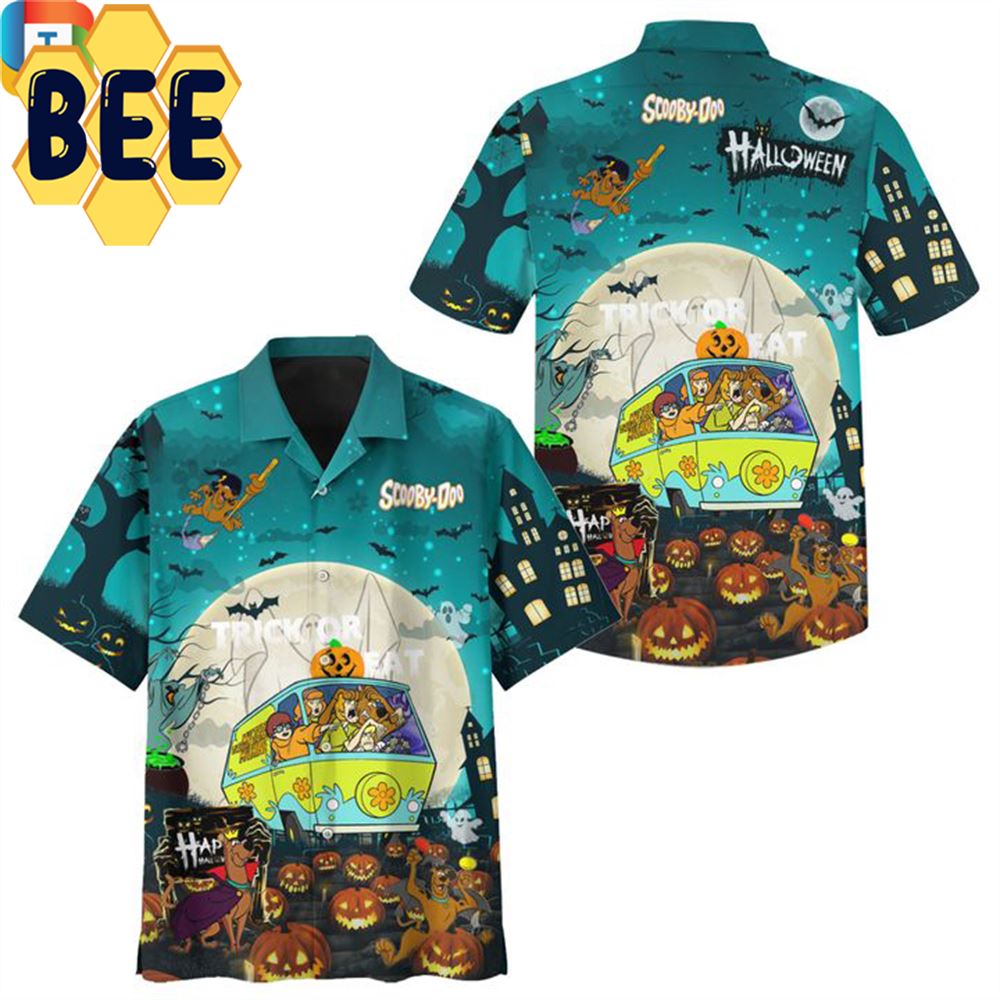 Scooby Doo Trick Or Treat Halloween Hawaiian Shirt Scooby Doo Trick Or Treat Halloween Hawaiian Shirt