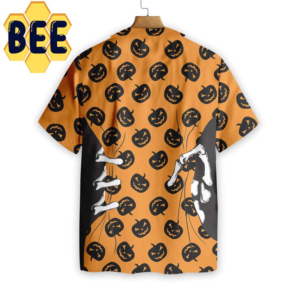 Skeleton Hand Halloween Hawaiian Shirt Skeleton Hand Halloween Hawaiian Shirt