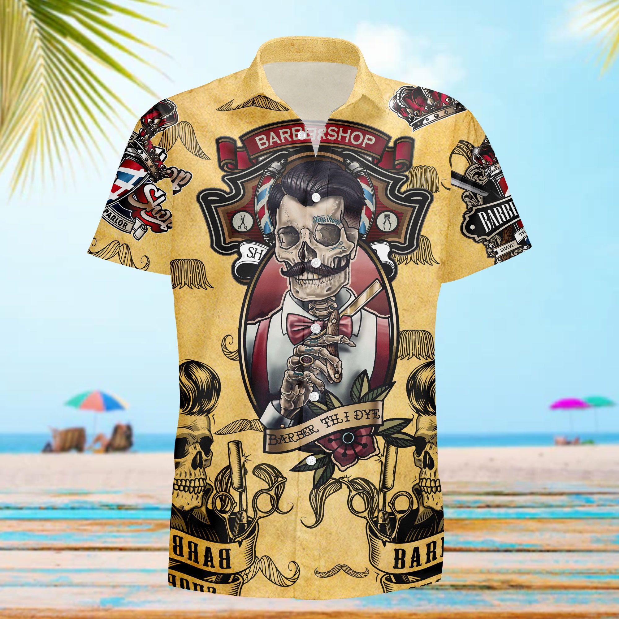 Skull Button Hawaiian Shirt Skull Button Hawaiian Shirt
