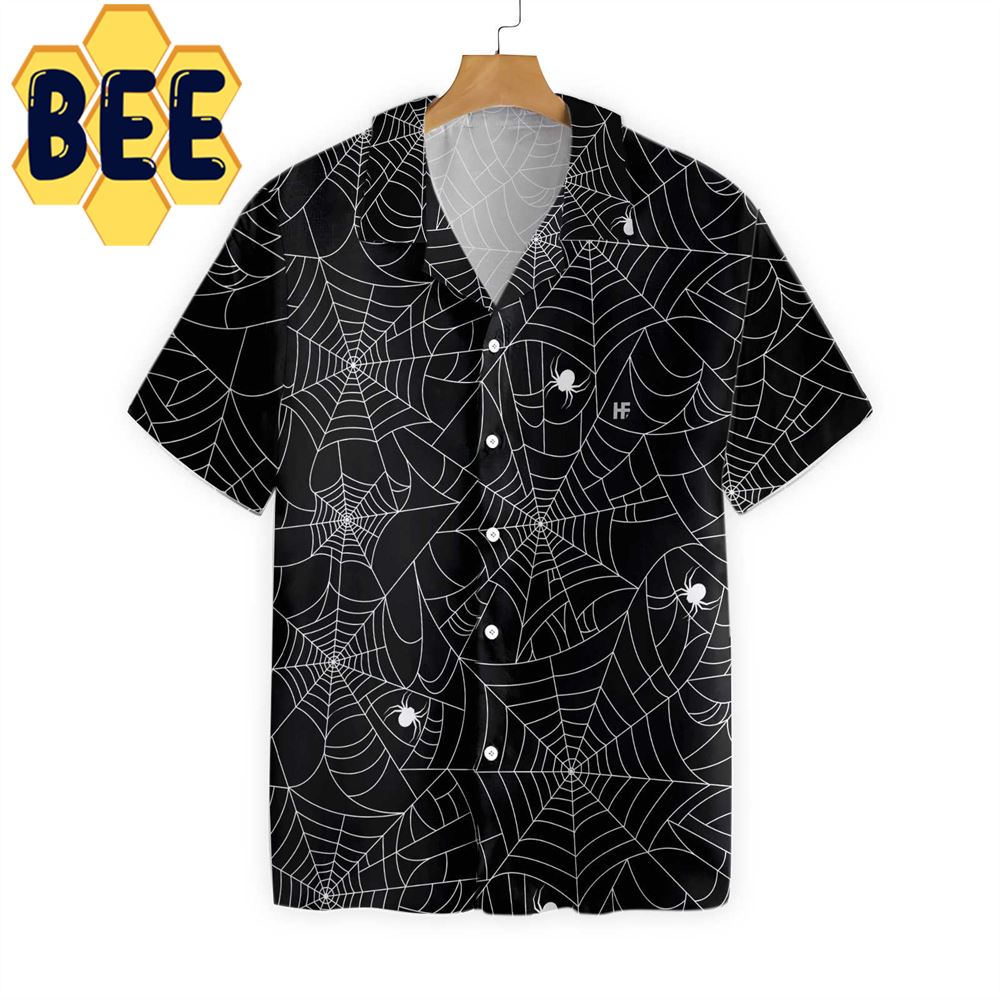 Spider Web Halloween Hawaiian Shirt Spider Web Halloween Hawaiian Shirt