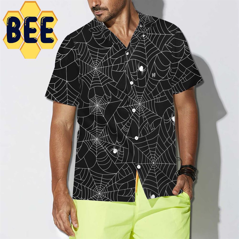 Spider Web Halloween Hawaiian Shirt Spider Web Halloween Hawaiian Shirt