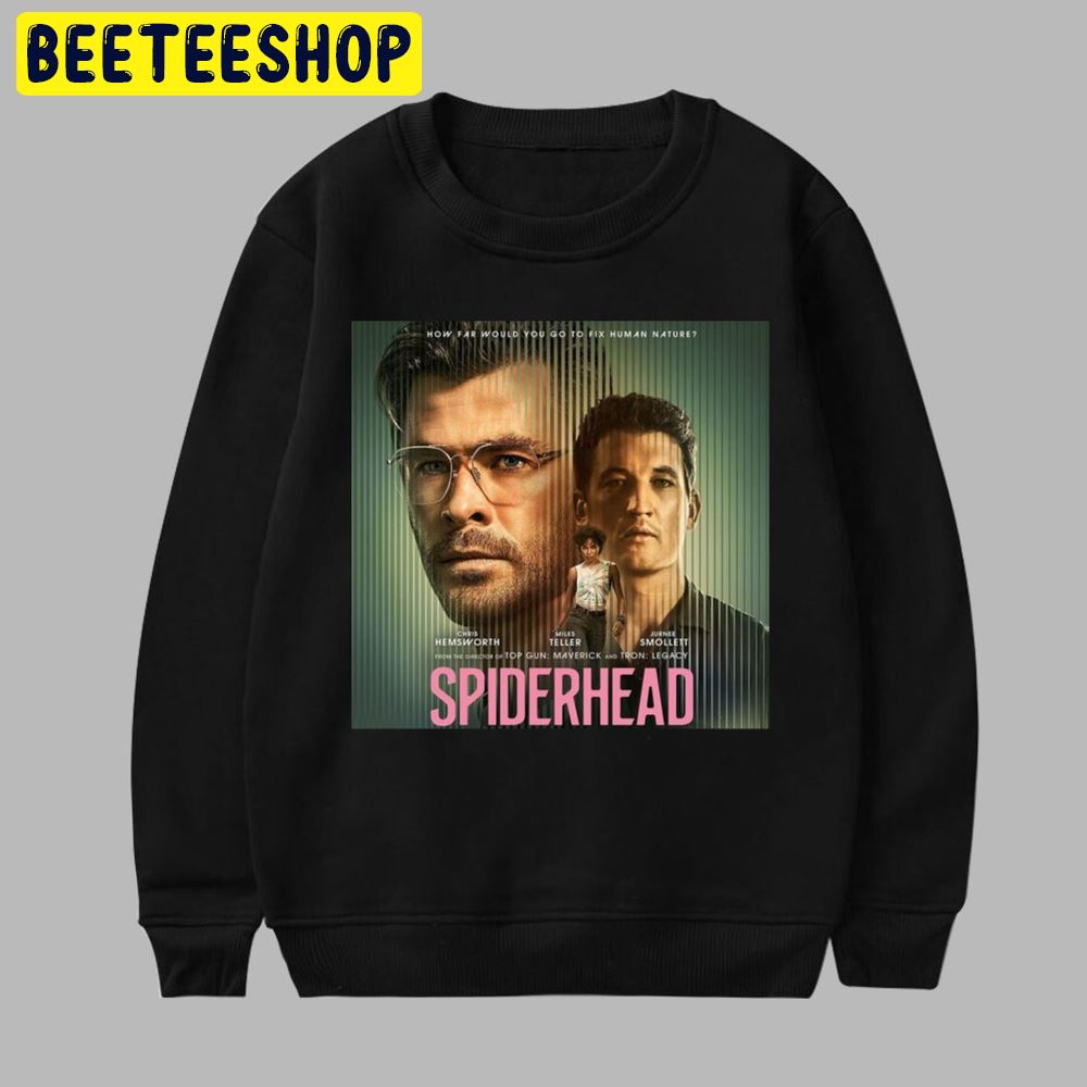 Spiderhead Chris Hemsworth Miles Teller Jurnee Smollett Unisex T-Shirt Spiderhead Chris Hemsworth Miles Teller Jurnee Smollett Unisex T-Shirt