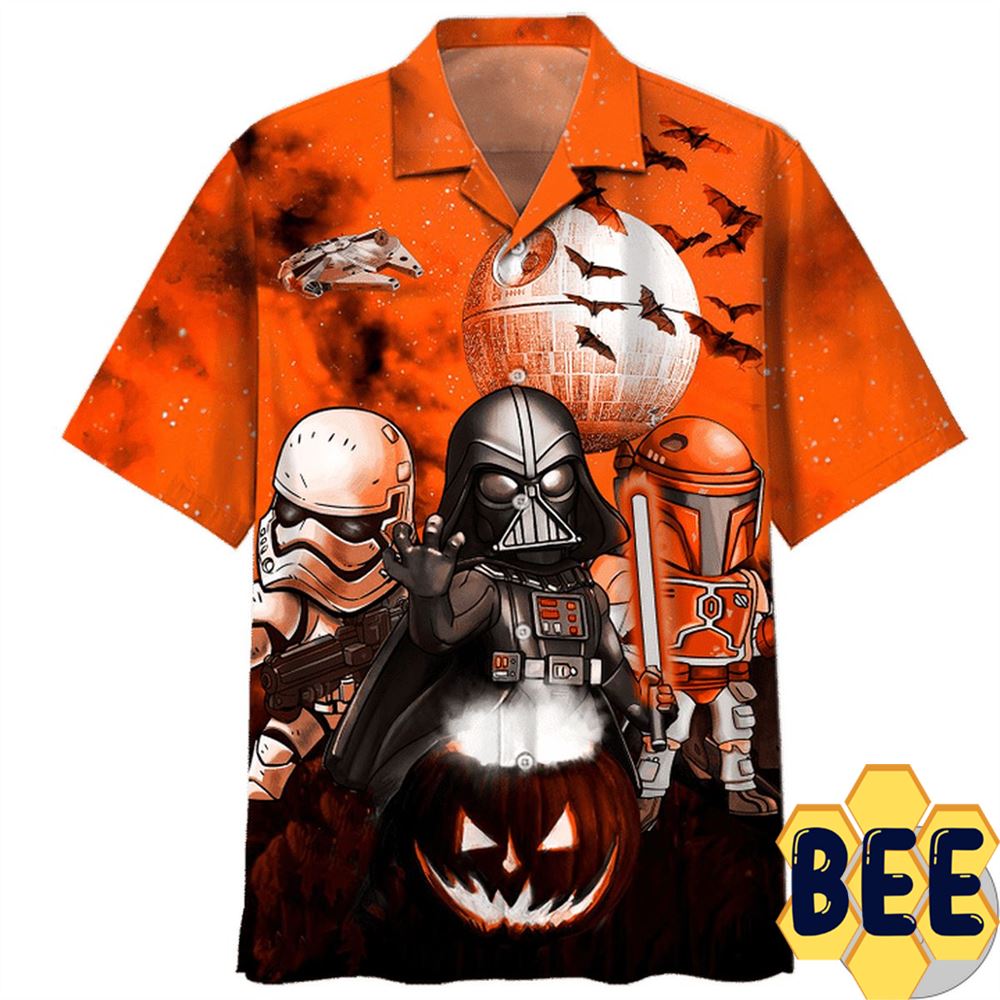 Star Wars Darth Vader Boba Fett Stormtrooper Halloween Hawaiian Shirt Star Wars Darth Vader Boba Fett Stormtrooper Halloween Hawaiian Shirt