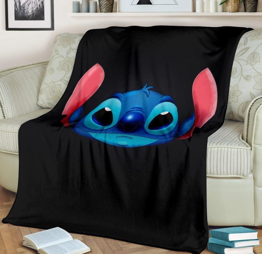Stitch Cute Face Best Seller Fleece Blanket Throw Blanket Gift Stitch Cute Face Best Seller Fleece Blanket Throw Blanket Gift