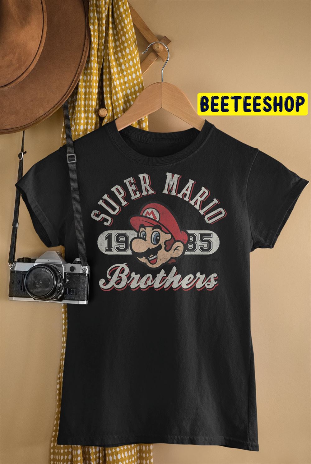 Super Mario Bros 1985 Face Vintage Logo Graphic Unisex T-Shirt Super Mario Bros 1985 Face Vintage Logo Graphic Unisex T-Shirt
