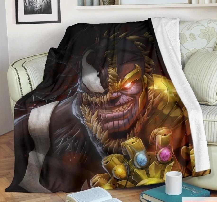 Thanos Venom Fleece Blanket Throw Blanket Gift Thanos Venom Fleece Blanket Throw Blanket Gift