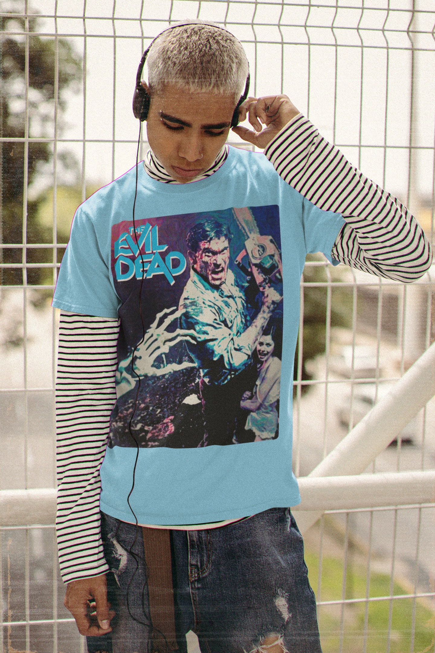 The Evil Dead Poster Style Halloween Unisex T-Shirt The Evil Dead Poster Style Halloween Unisex T-Shirt