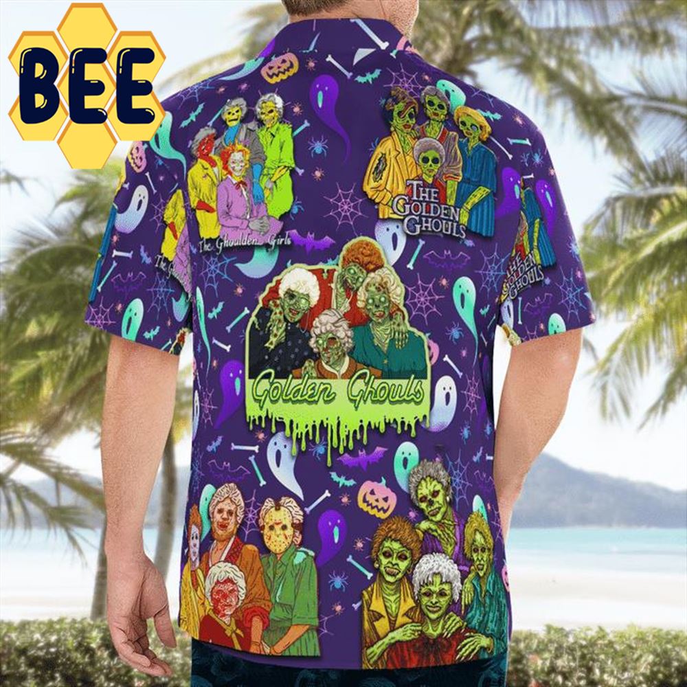 The Golden Ghouls Golden Girls Movie Halloween Hawaiian Shirt The Golden Ghouls Golden Girls Movie Halloween Hawaiian Shirt