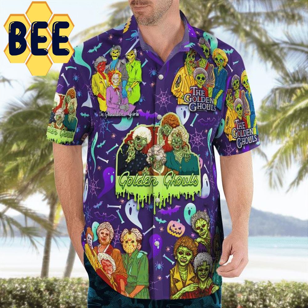 The Golden Ghouls Golden Girls Movie Halloween Hawaiian Shirt The Golden Ghouls Golden Girls Movie Halloween Hawaiian Shirt