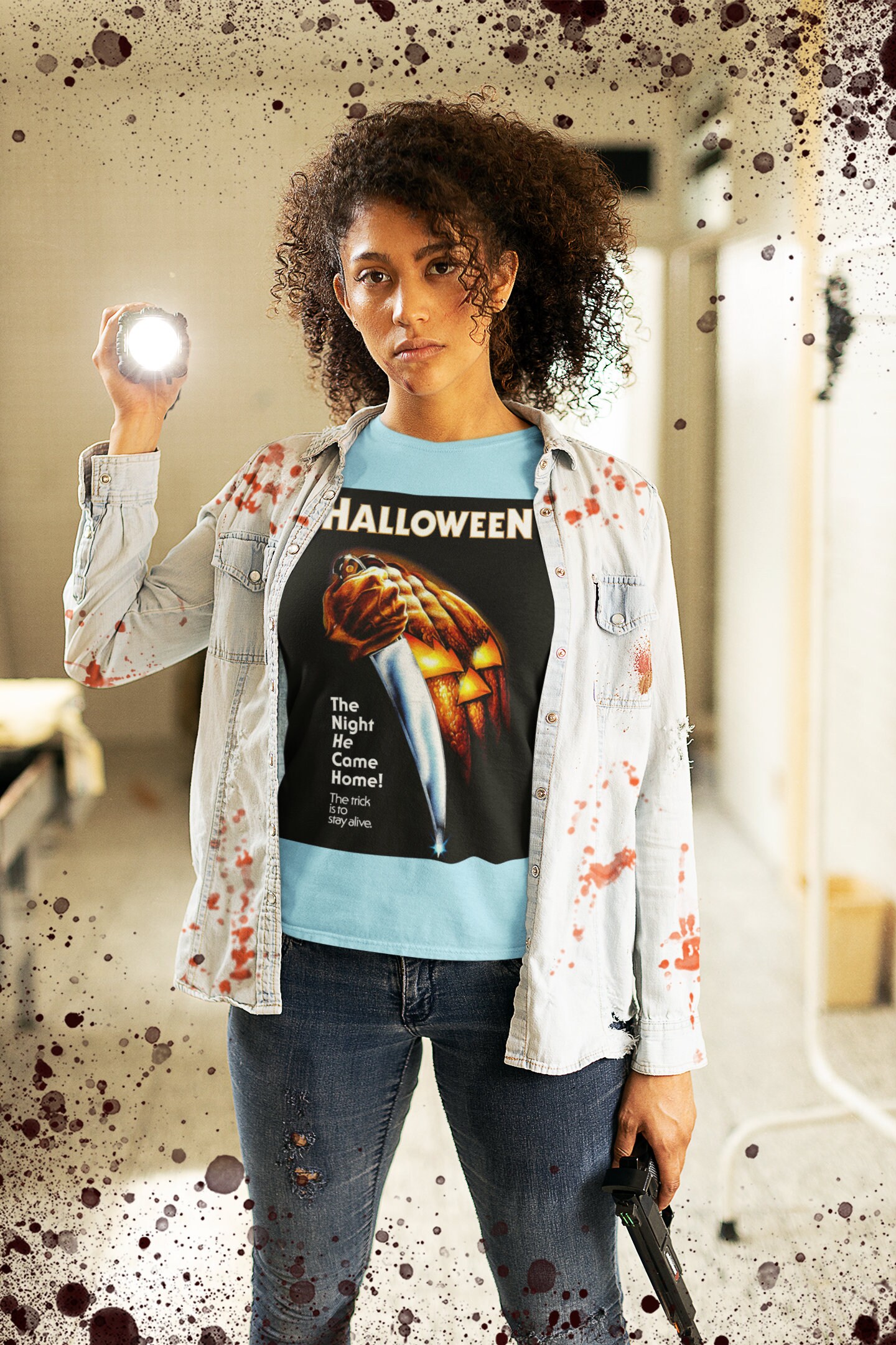 The Trick Is To Stay Alive Halloween Movie Halloween Unisex T-Shirt The Trick Is To Stay Alive Halloween Movie Halloween Unisex T-Shirt