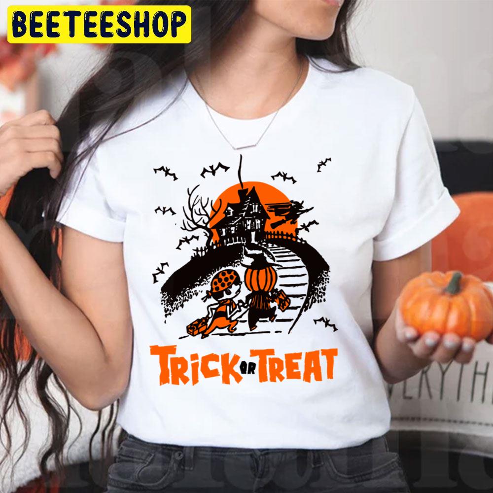 Trick Or Treat Haunted House Tall Halloween Unisex T-Shirt Trick Or Treat Haunted House Tall Halloween Unisex T-Shirt