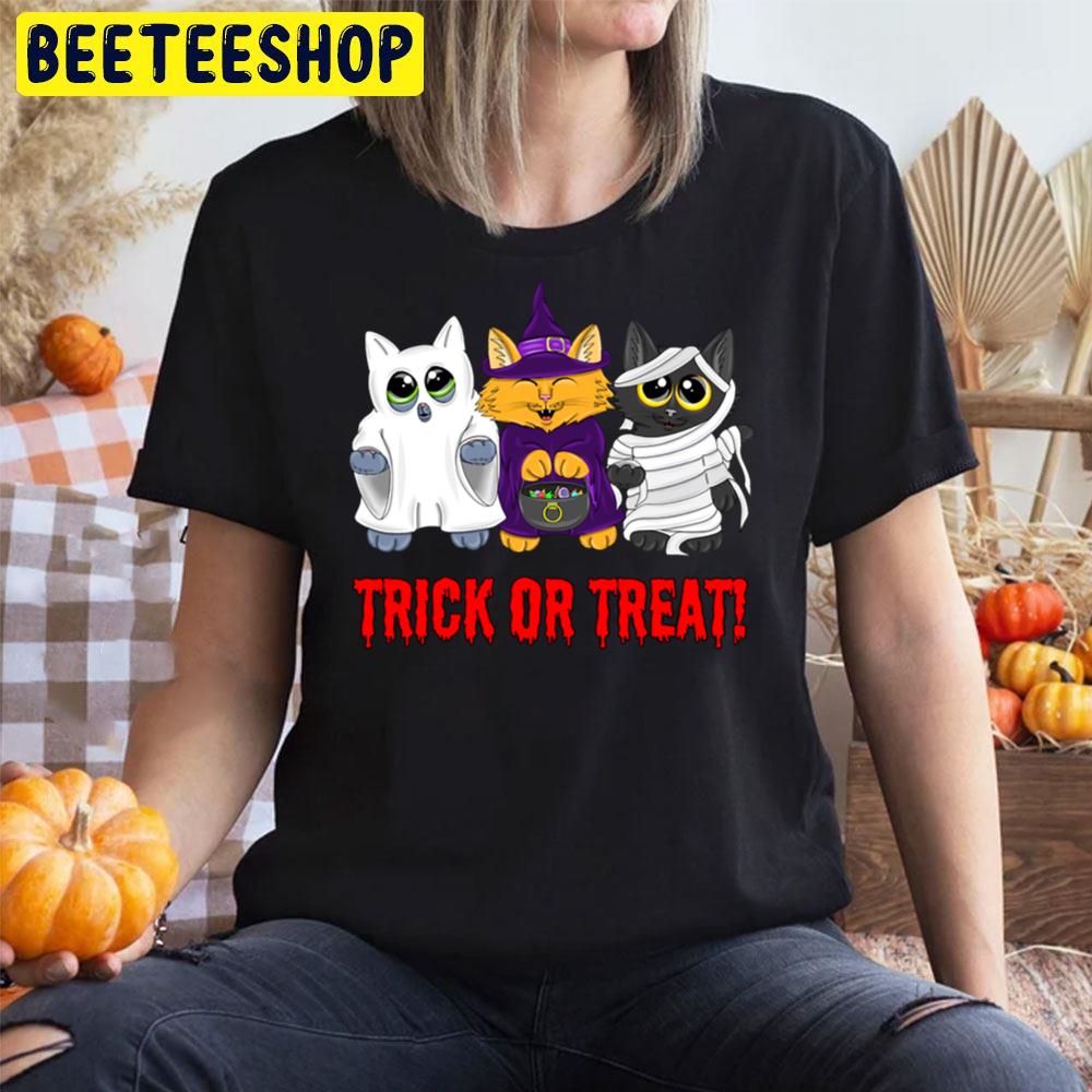 Trick Or Treat Kittens Halloween Unisex T-Shirt Trick Or Treat Kittens Halloween Unisex T-Shirt