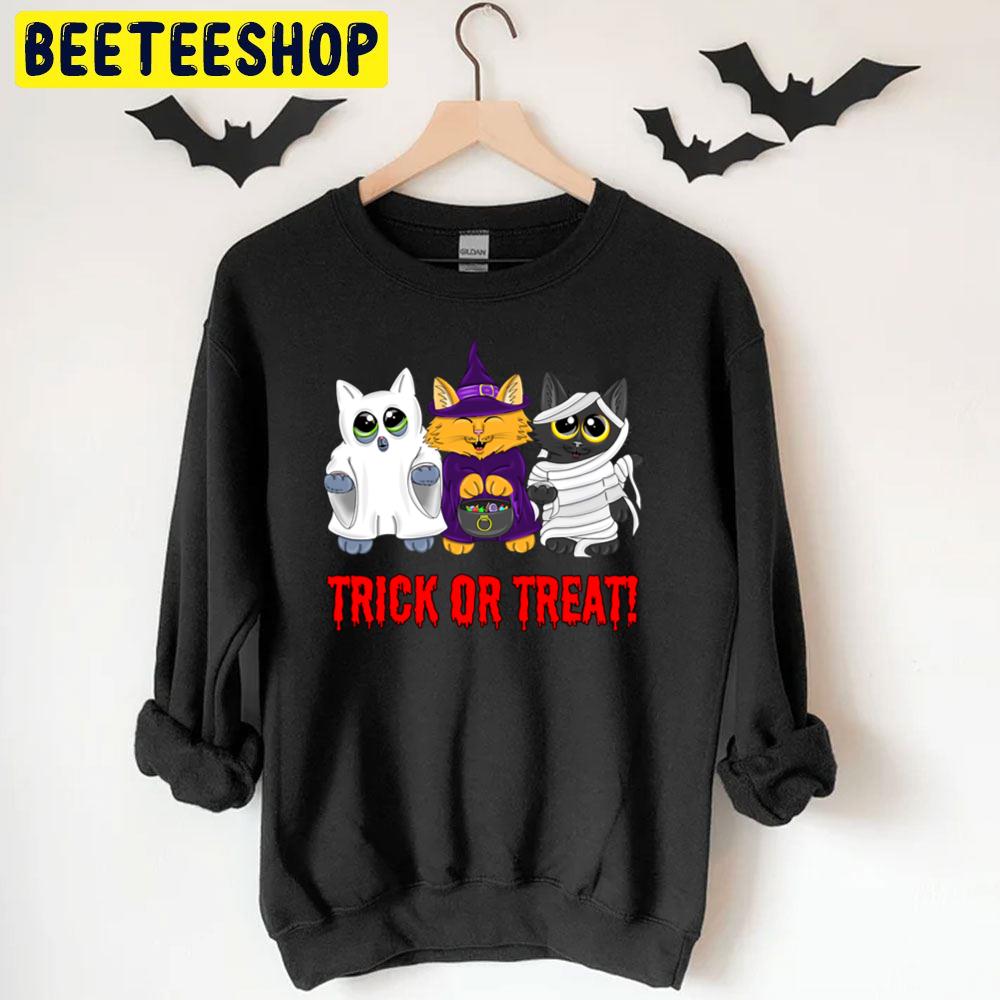 Trick Or Treat Kittens Halloween Unisex T-Shirt Trick Or Treat Kittens Halloween Unisex T-Shirt