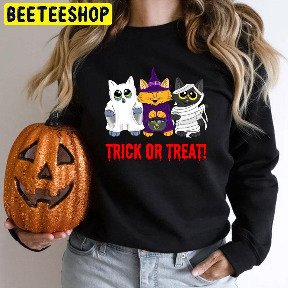 Trick Or Treat Kittens Halloween Unisex T-Shirt Trick Or Treat Kittens Halloween Unisex T-Shirt