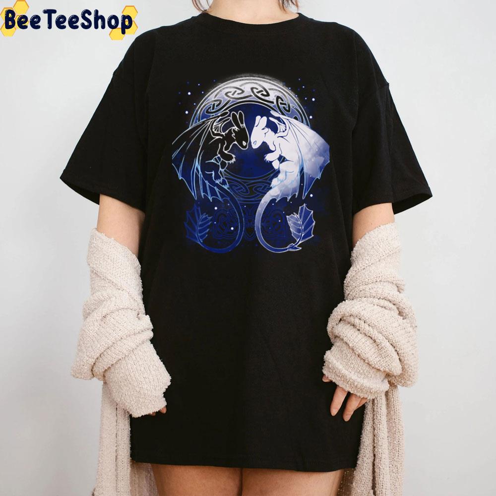 Two Dragons How To Train Your Dragon Vintage Art Unisex T-Shirt Two Dragons How To Train Your Dragon Vintage Art Unisex T-Shirt