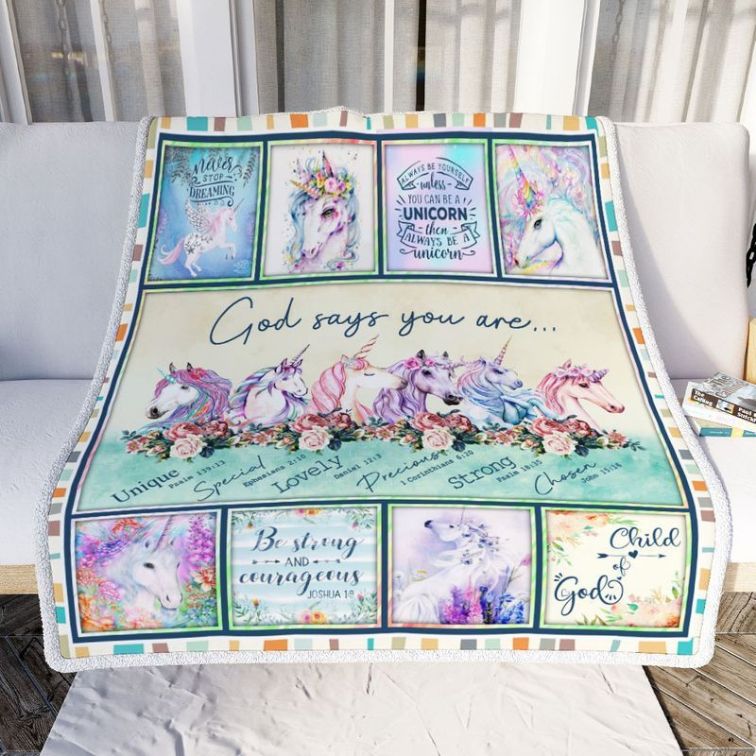 Unicorn God Says You Are Premium Comfy Sofa Throw Blanket Unicorn God Says You Are Premium Comfy Sofa Throw Blanket
