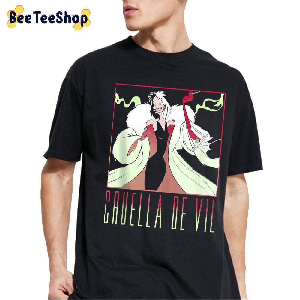 Vintage Art Cruella De Vil 101 Dalmatians Unisex T-Shirt Vintage Art Cruella De Vil 101 Dalmatians Unisex T-Shirt