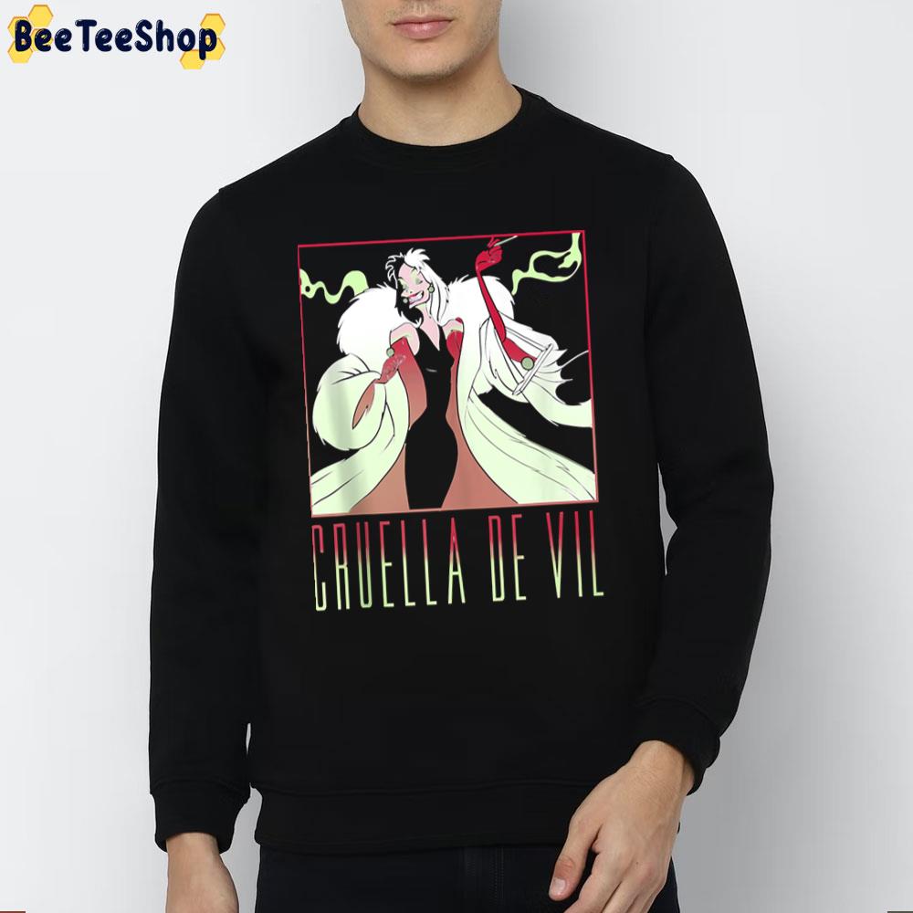 Vintage Art Cruella De Vil 101 Dalmatians Unisex T-Shirt Vintage Art Cruella De Vil 101 Dalmatians Unisex T-Shirt
