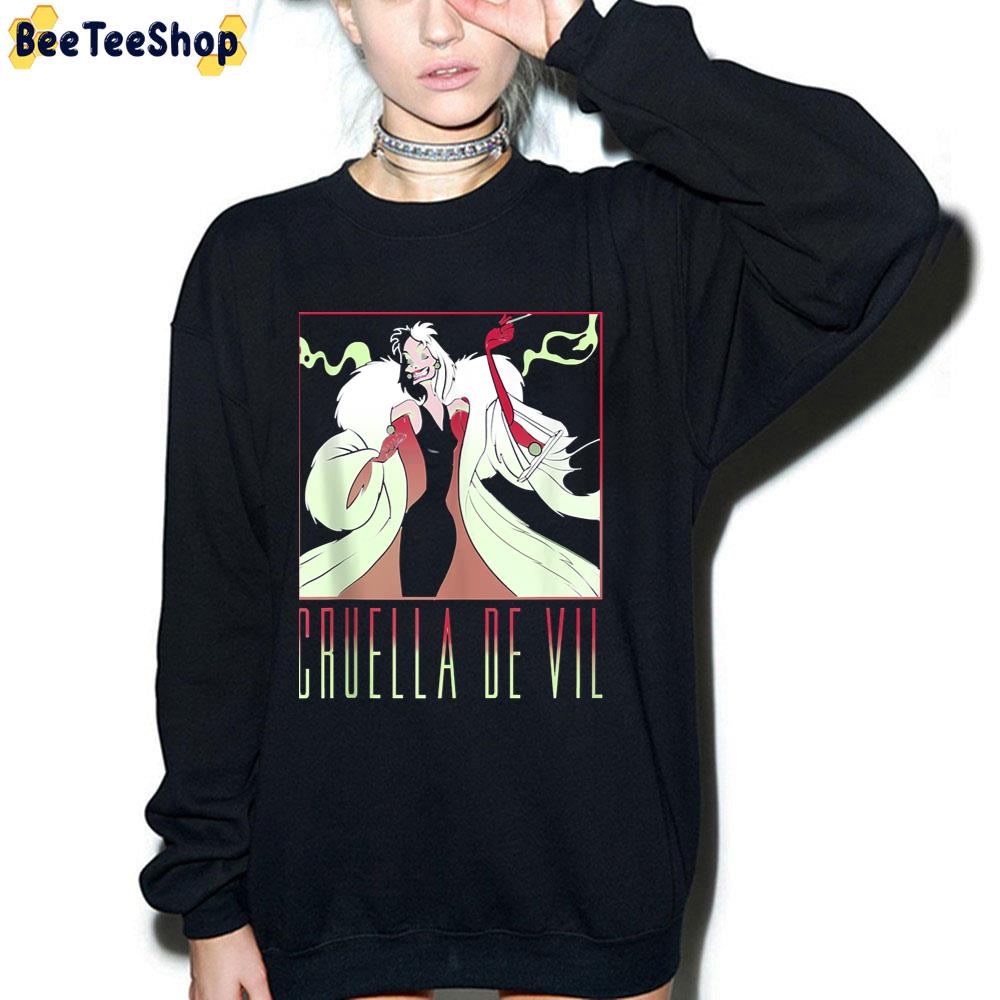 Vintage Art Cruella De Vil 101 Dalmatians Unisex T-Shirt Vintage Art Cruella De Vil 101 Dalmatians Unisex T-Shirt