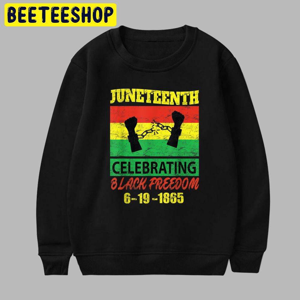Vintage Art Juneteenth Celebrating Black Freedom 1865 Flag Unisex T-Shirt Vintage Art Juneteenth Celebrating Black Freedom 1865 Flag Unisex T-Shirt