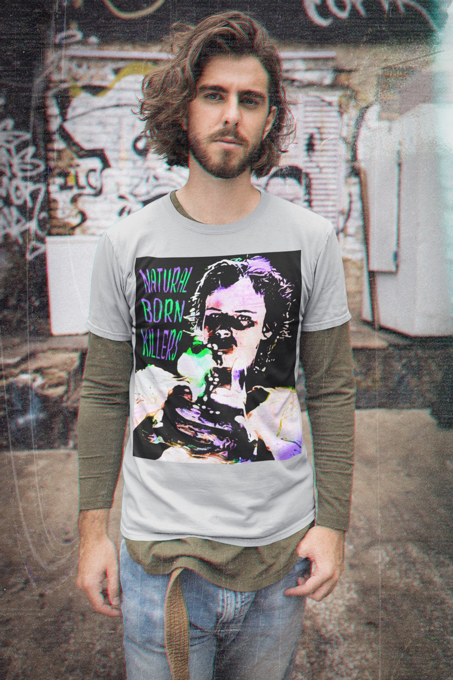 Vintage Design Natural Born Killers Halloween Unisex T-Shirt Vintage Design Natural Born Killers Halloween Unisex T-Shirt