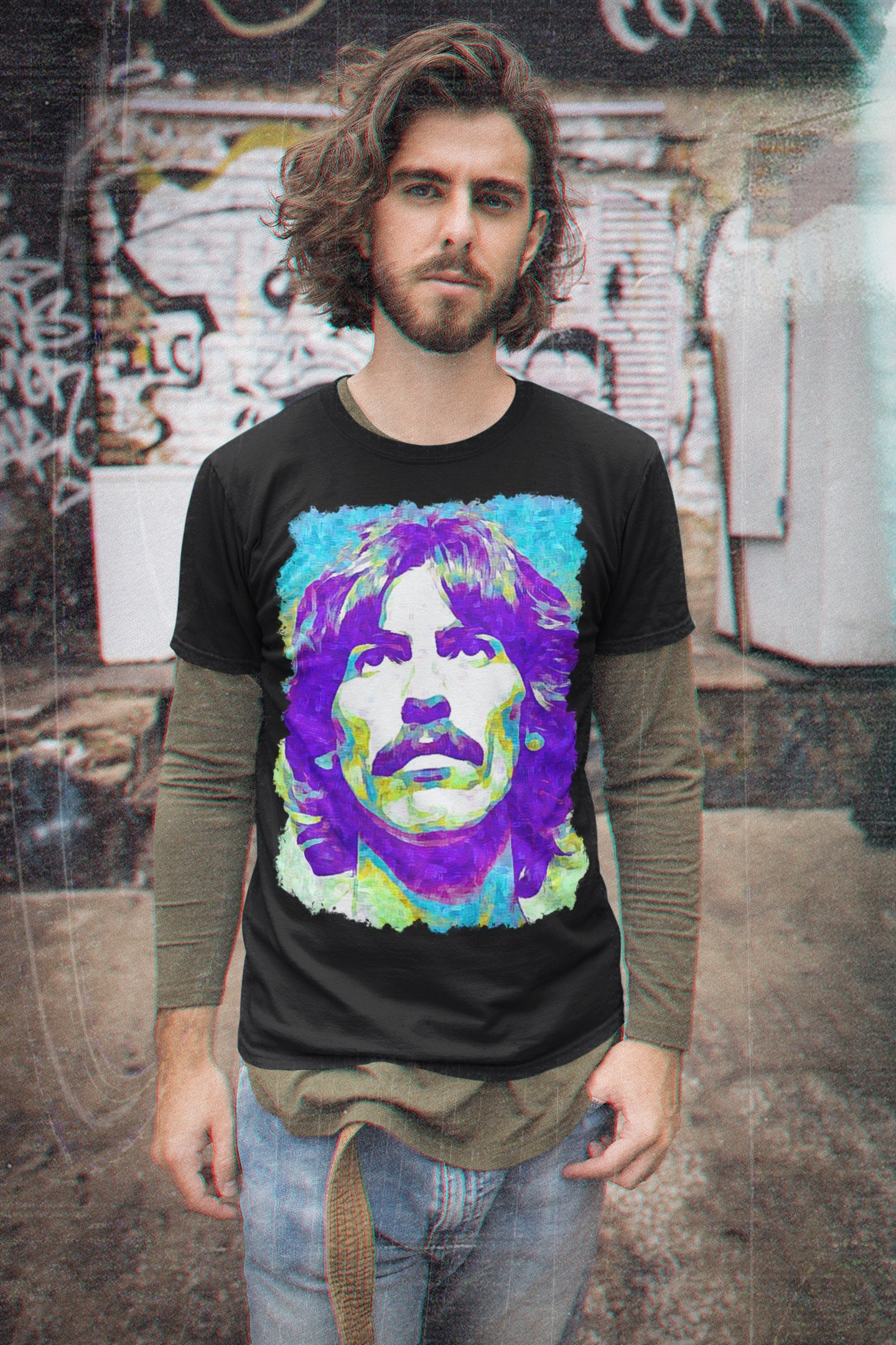 Vintage George Harrison Retro Halloween Unisex T-Shirt Vintage George Harrison Retro Halloween Unisex T-Shirt