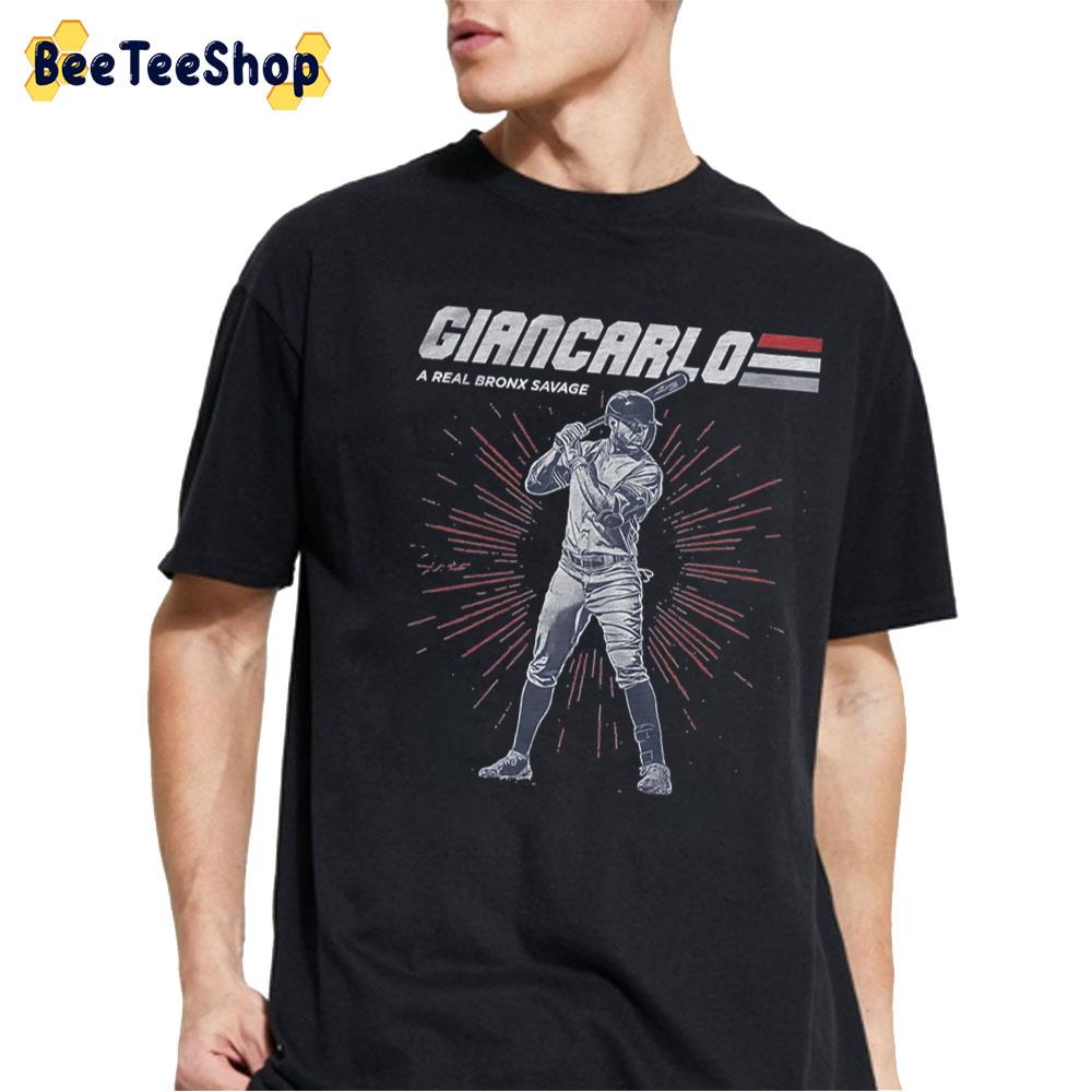 Vintage Giancarlo Stanton A Real Bronx Savage Baseball Unisex T-Shirt Vintage Giancarlo Stanton A Real Bronx Savage Baseball Unisex T-Shirt