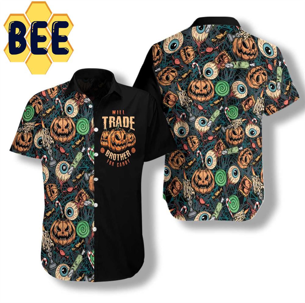 Vintage Halloween Scary Pumpkin Hawaiian Shirt Vintage Halloween Scary Pumpkin Hawaiian Shirt