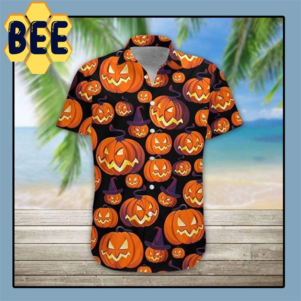 Vintage Hawaiian Pumpkin Witch Halloween Shirt Vintage Hawaiian Pumpkin Witch Halloween Shirt