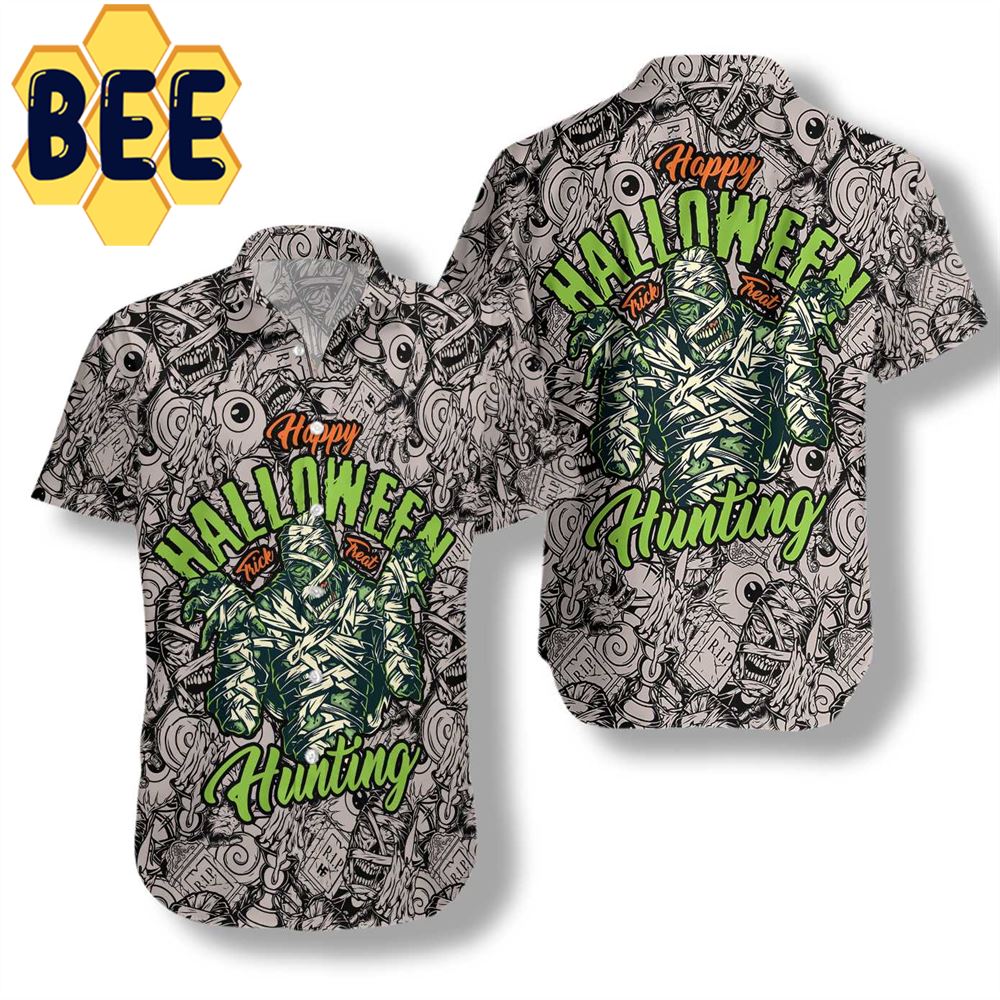 Vintage Scary Mummy Halloween Hawaiian Shirt Vintage Scary Mummy Halloween Hawaiian Shirt
