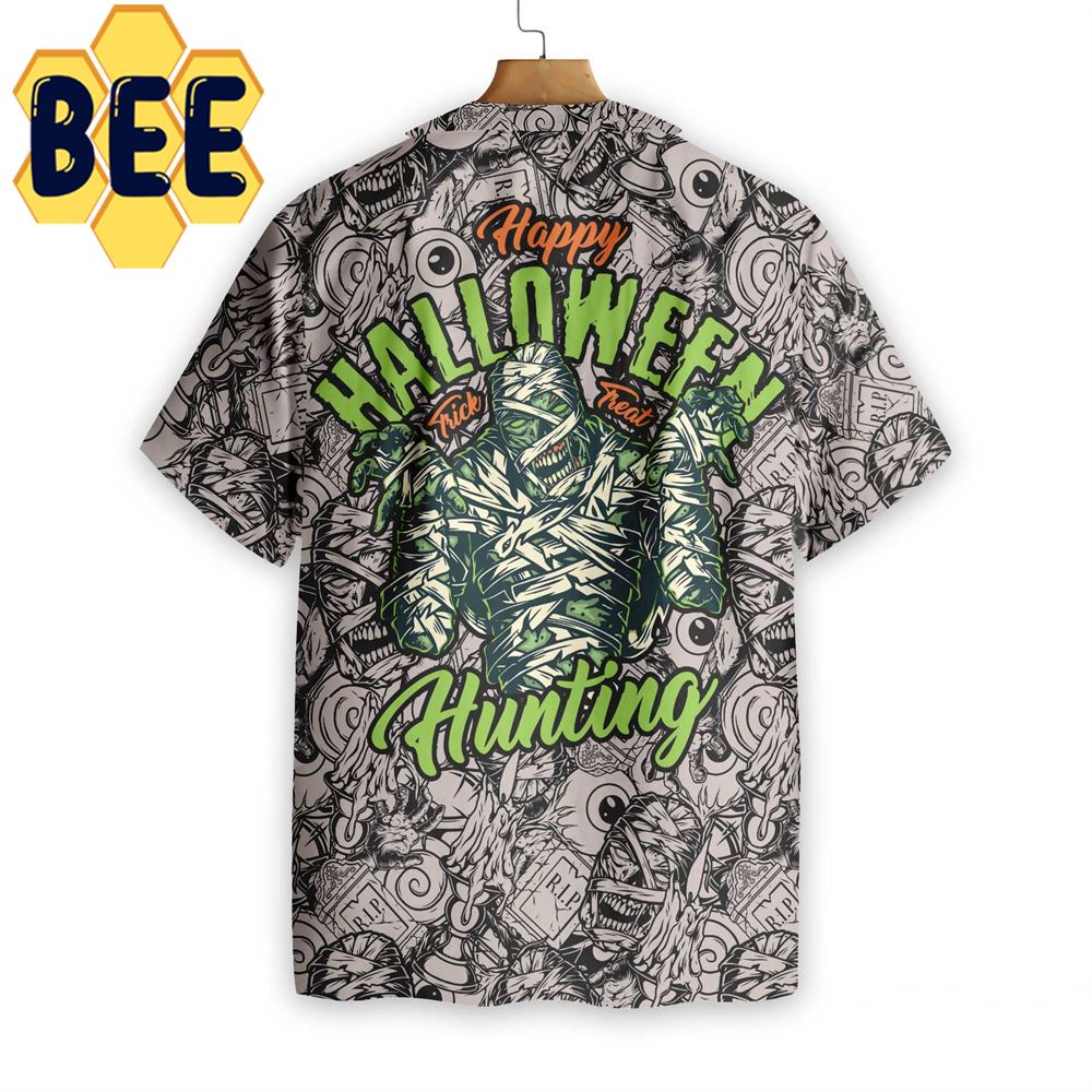 Vintage Scary Mummy Halloween Hawaiian Shirt Vintage Scary Mummy Halloween Hawaiian Shirt